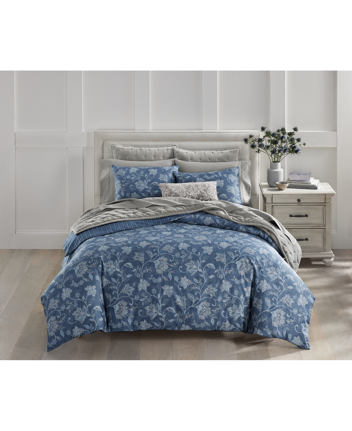 Charter Club Azure Jacobean 3-Pc. Comforter Set, Full/Queen, Exclusively at Macy's