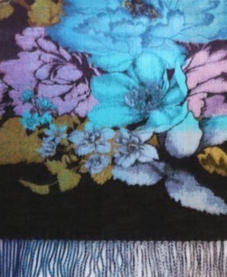 Women's Floral Fringe-Trim Scarf