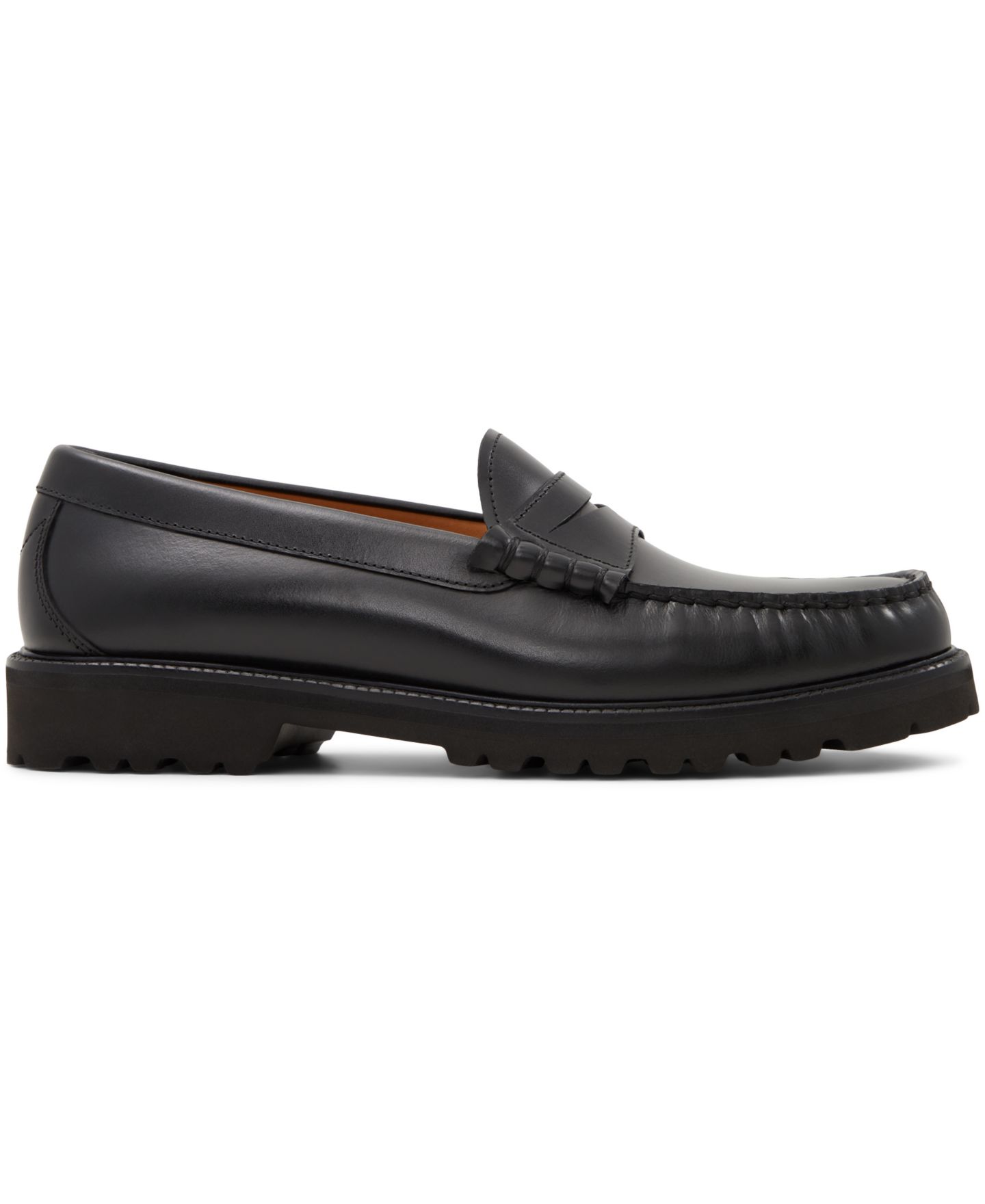 Мужские туфли Brooks Brothers Bleeker Lug Sole Penny, цвет: Чёрный — фото 2