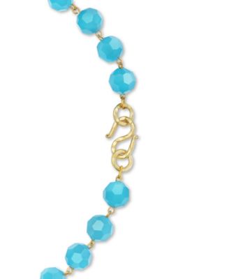 Gold-Tone Mixed Bead 18" Collar Necklace