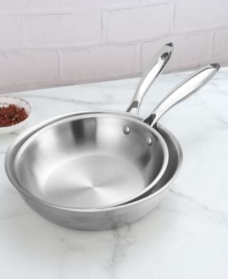 9.5" and 11" Tri-Ply Stainless Steel 2 Piece Frying Pan Set