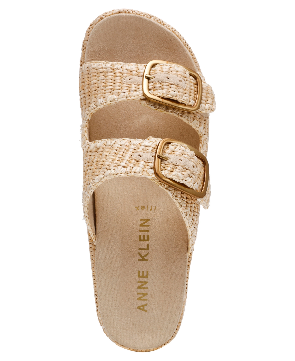 Anne Klein Women's Vineyard Raffia Platform Wedge Sandals