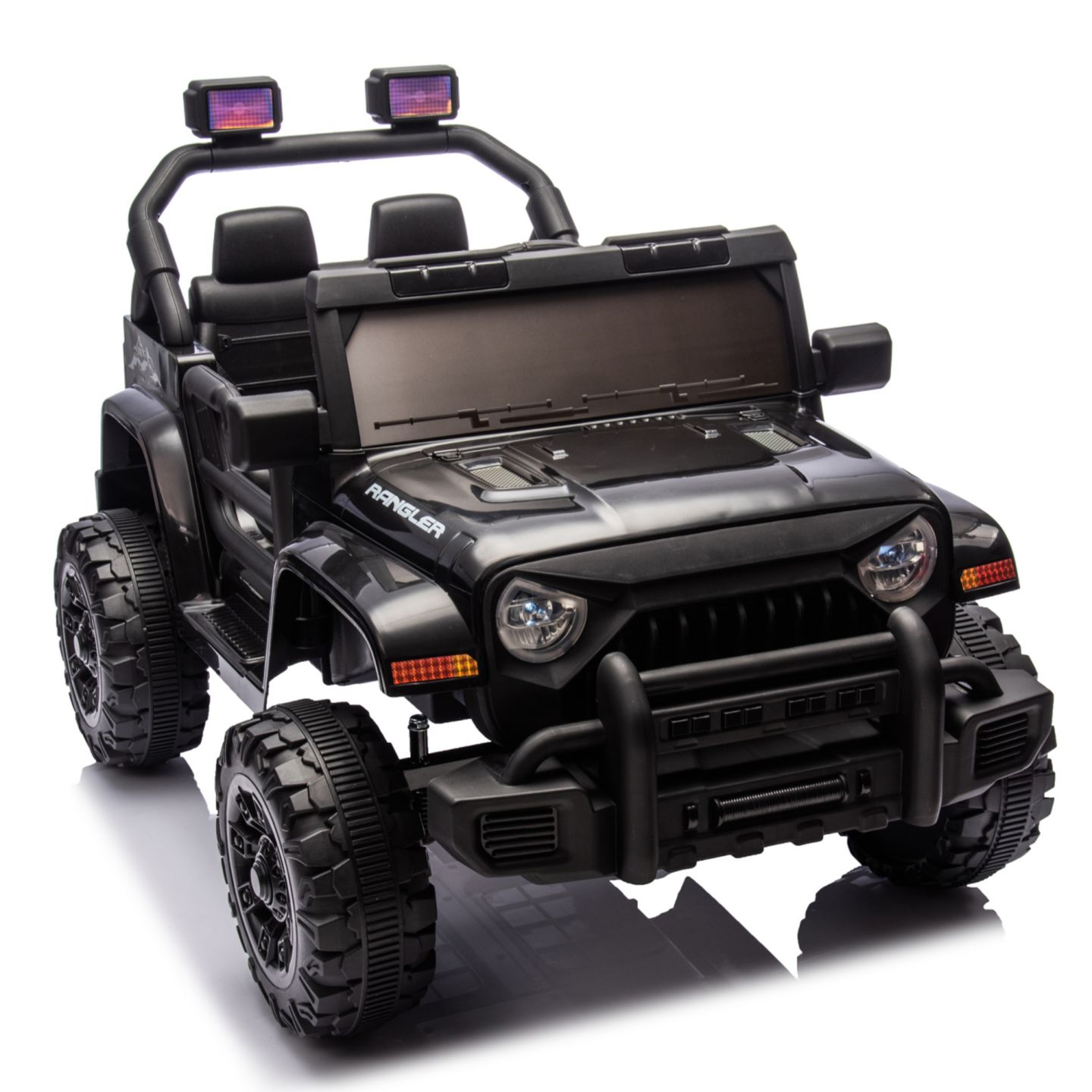 Детская игрушка Streamdale Furniture Streamdale 12V Kids Electric Ride-On Car w/ Remote, Music, Suspension, Headlights, цвет: Чёрный — фото 6