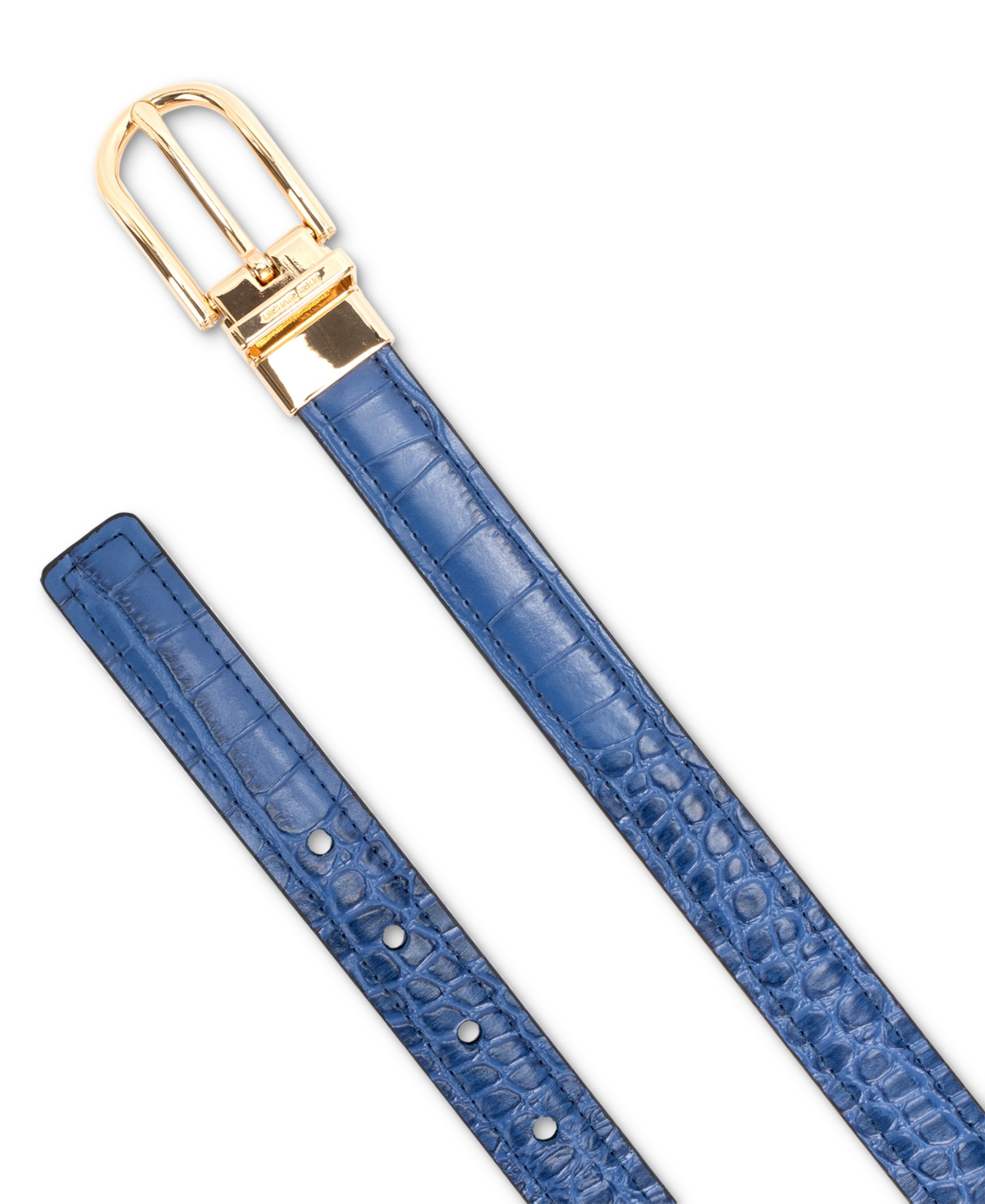 Michael Michael Kors Women's Reversible Croc-Embossed Belt