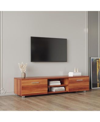 Walnut TV Stand 70" Entertainment Center