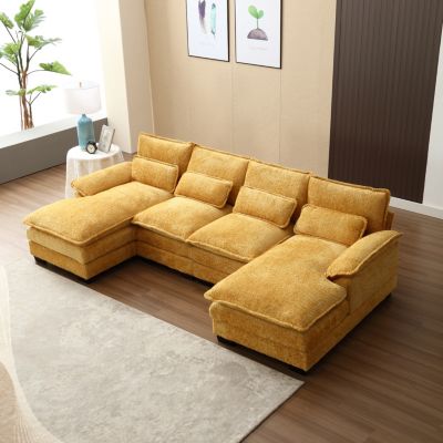 Streamdale Spacious U-Shape Sectional Sofa with Durable Chenille Fabric