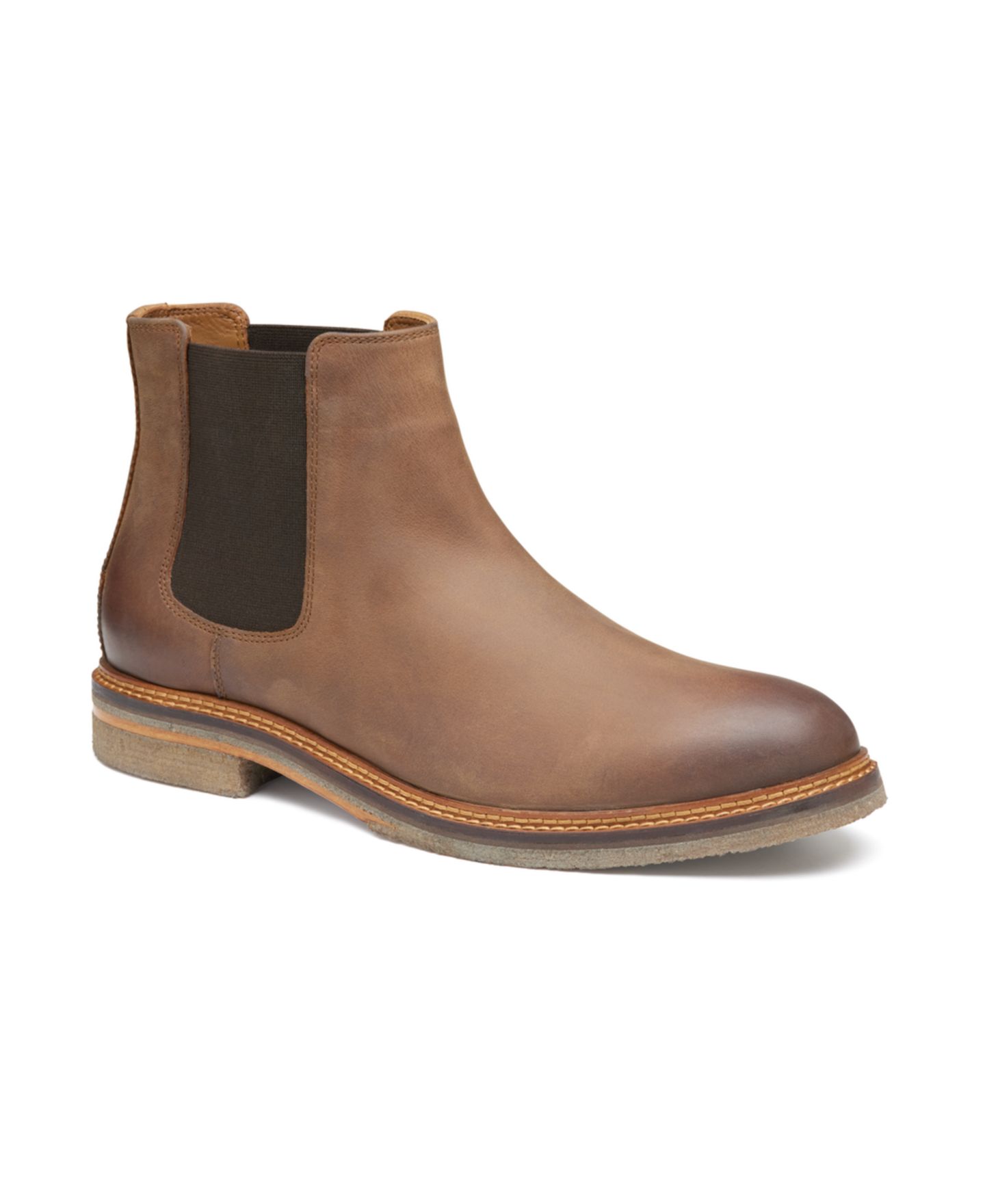 Мужские ботинки Johnston & Murphy Calder Chelsea Round-Toe, цвет: Коричневый — фото 1