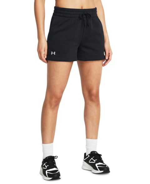 Женские шорты Under Armour Rival Fleece, цвет: Чёрный