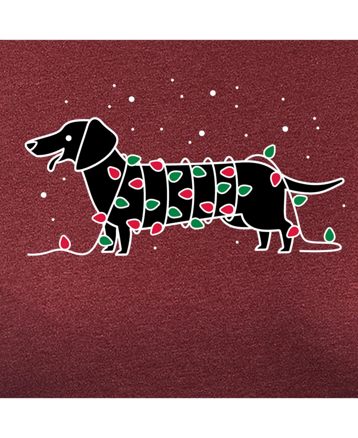 Hybrid Apparel Dachshund Lights Plus Size Graphic Pullover In Red