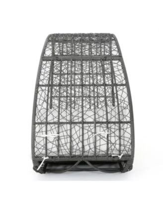 Outdoor Wicker Overhead Canopy Daybed Water Resistant Cushion