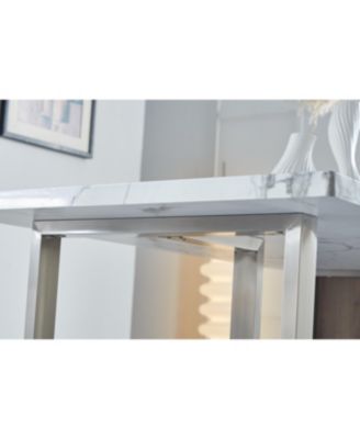 Elegant Walnut MDF Dining Table for 6-8