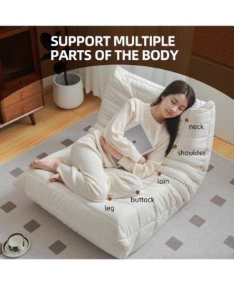 1 Count Fabric Ergonomic Bean Bag Chair Comfort and Style in One