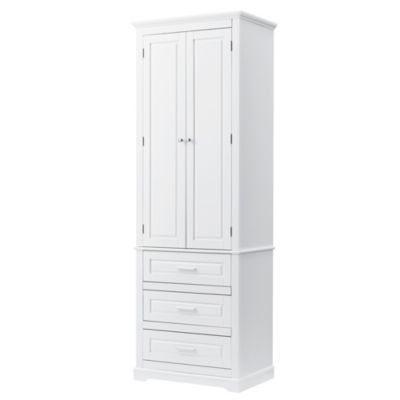 Streamdale Tall Storage Cabinet With Three Drawers For Bathroom/Office