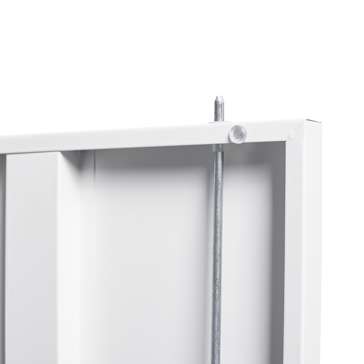 Streamdale Furniture Locking Metal Storage Cabinet with Shelf, White