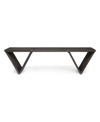 Modern Acacia Wood Bench with Open Slat Design for Outdoor Spaces