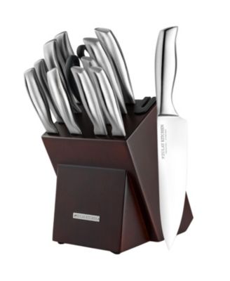 12 Piece Ultra Sharp Kitchen Knife Set with Block and Sharpener