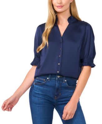 Cece Outlet Cece Blouses Macys Women's Long Sleeve Garden Geo Tie