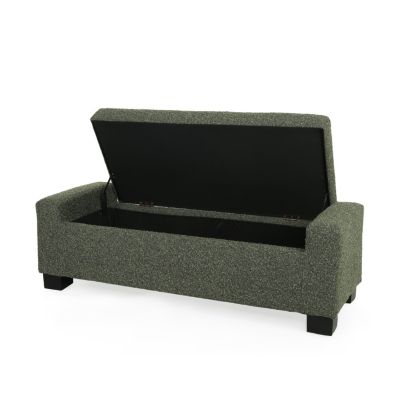1 Count Stylish Fabric Storage Ottoman with Flip-Lid Top
