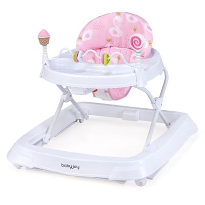 Toddler Foldable Activity Walker with Adjustable Height& Detachable Seat Cushion