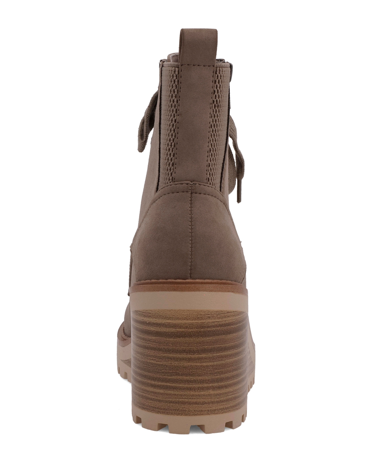 Mia Women's Cyan Lace Up Combat Wedge Booties
