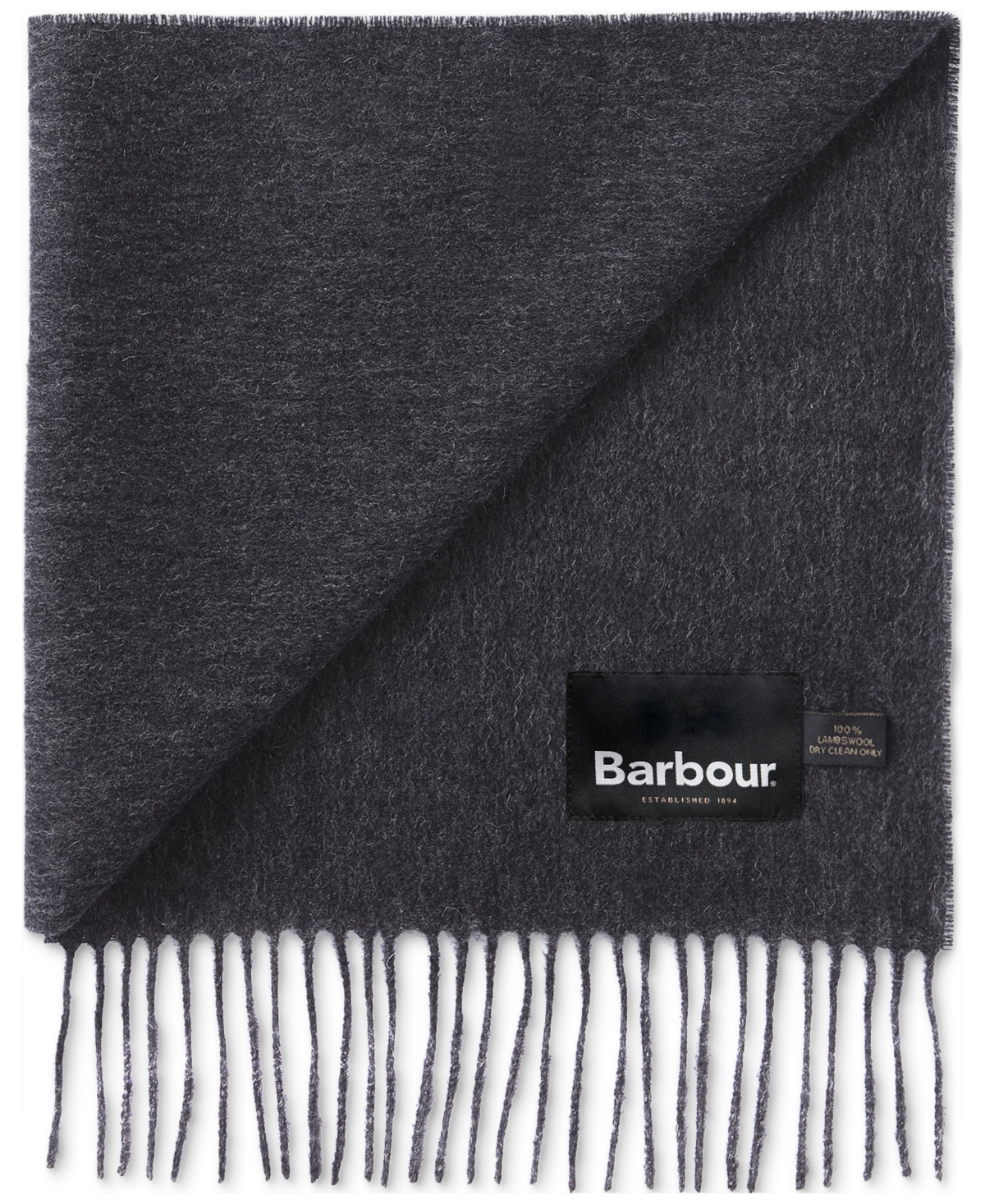 Barbour Men's Solid Wool Scarf, Created For Macy's In Charcoal