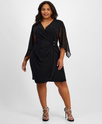 Macy's little black dress plus size on sale