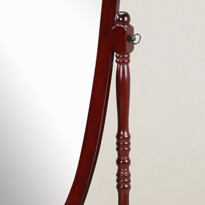 Streamdale Traditional Queen Anna Style Wood Floor Cheval Mirror, Cherry Finish