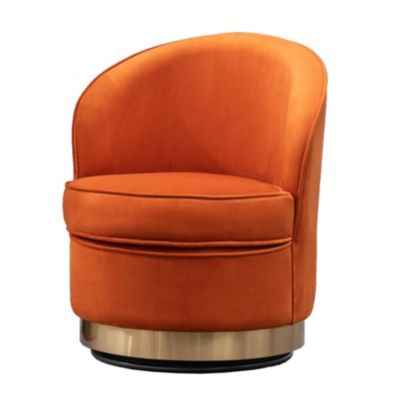 Contemporary Velvet Swivel Chair