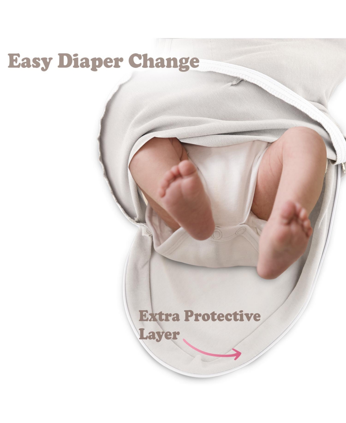 Bublo Baby Baby Girls Baby Swaddle Sleep Sacks with Zipper, 3 Pack Newborn Swaddle