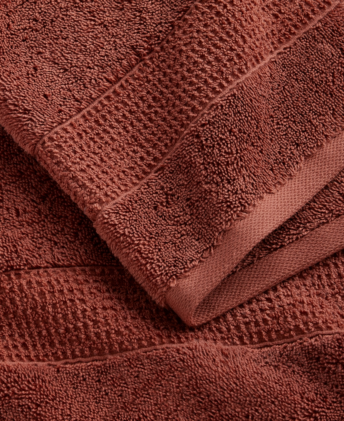 Oake Organic Cotton 2-pk. Hand Towel, Exclusively At Macy's In Rust