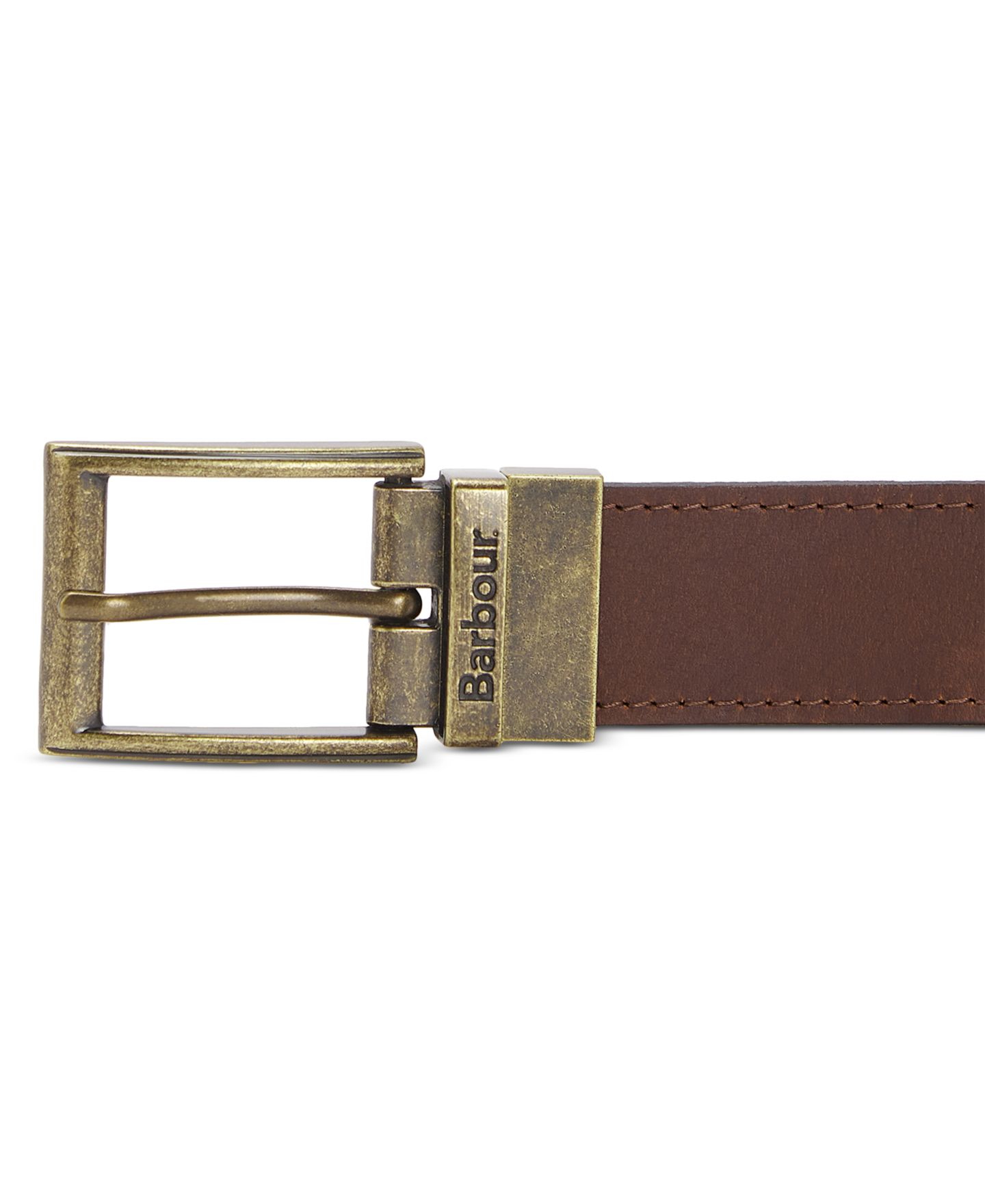 Мужской ремень Barbour Reversible Tartan to Leather Belt, цвет: Коричневый — фото 5