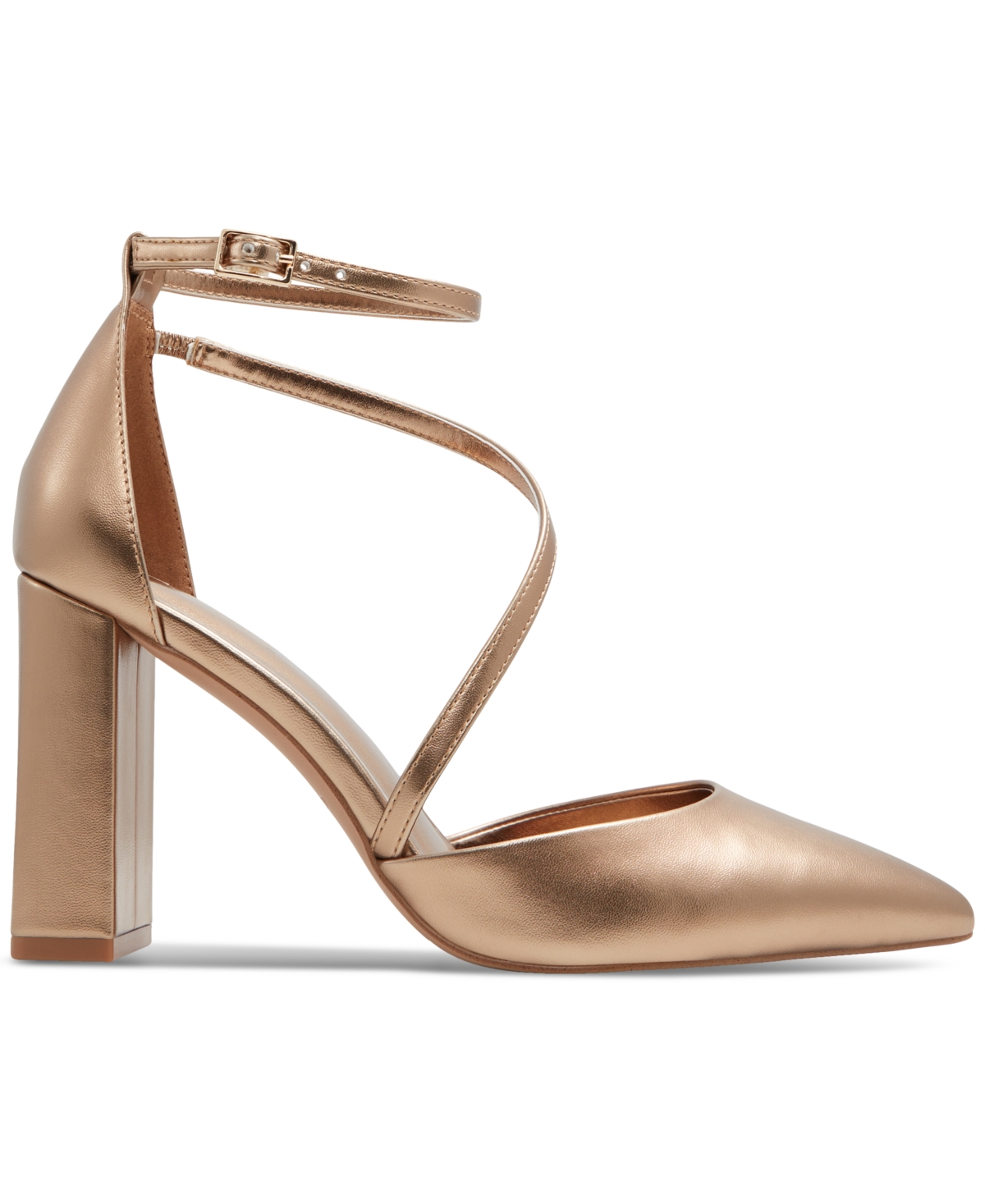ALDO WOMEN'S MILLEY STRAP POINTED-TOE BLOCK HEEL PUMPS 