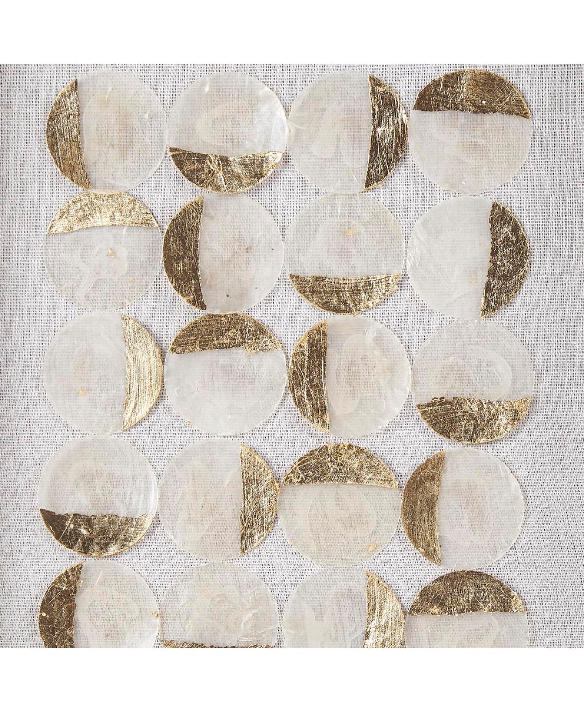 Streamdale Furniture Aurelian Emblem Natural Capiz WithFoil 2-Piece Shadowbox Wall Decor Set - Gold