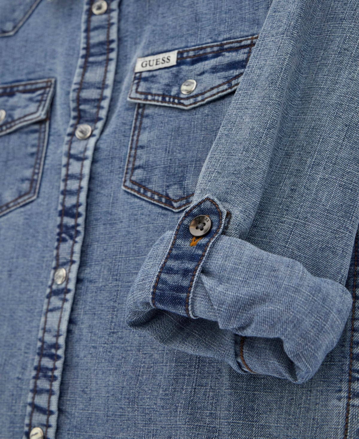 Guess Big Boy Denim Long Sleeve Shirt