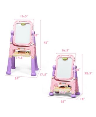 Height Adjustable Kids Art Easel Magnetic Double-Sided Board