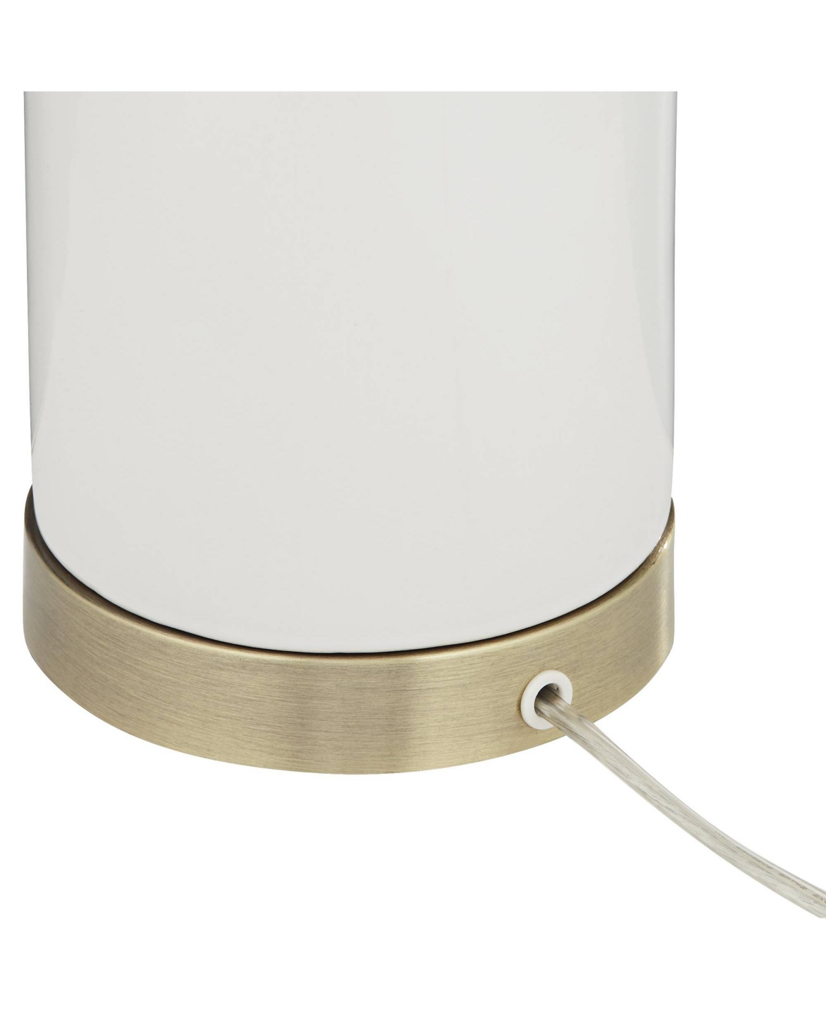 360 Lighting 26" High Mid Century Modern Coastal Table Lamp White Gold Ceramic Metal Single Living Room Bedroom Bedside Nightstand