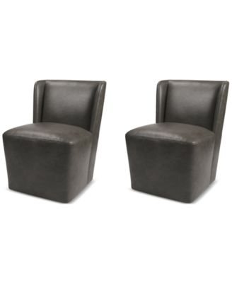 Seham 2-Pc. Faux Leather Dining Chair Set, Created for Macy's