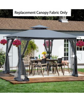 Streamdale 10x10 FT Patio Double Roof Gazebo Replacement Canopy Top Fabric