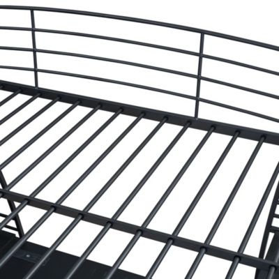 Streamdale Full Size Loft Bed with Shelves, L-Shaped Desk & Charging Ports