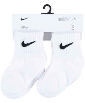 Baby Swoosh Ankle Socks, Pack of 6
