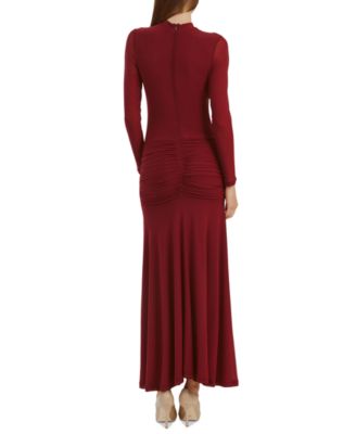 knee length dresses for ladies Macy Stylish Spaghetti Straps Ruched Chiffon Bridesmaid Dresses, Eucalyptus main image 1