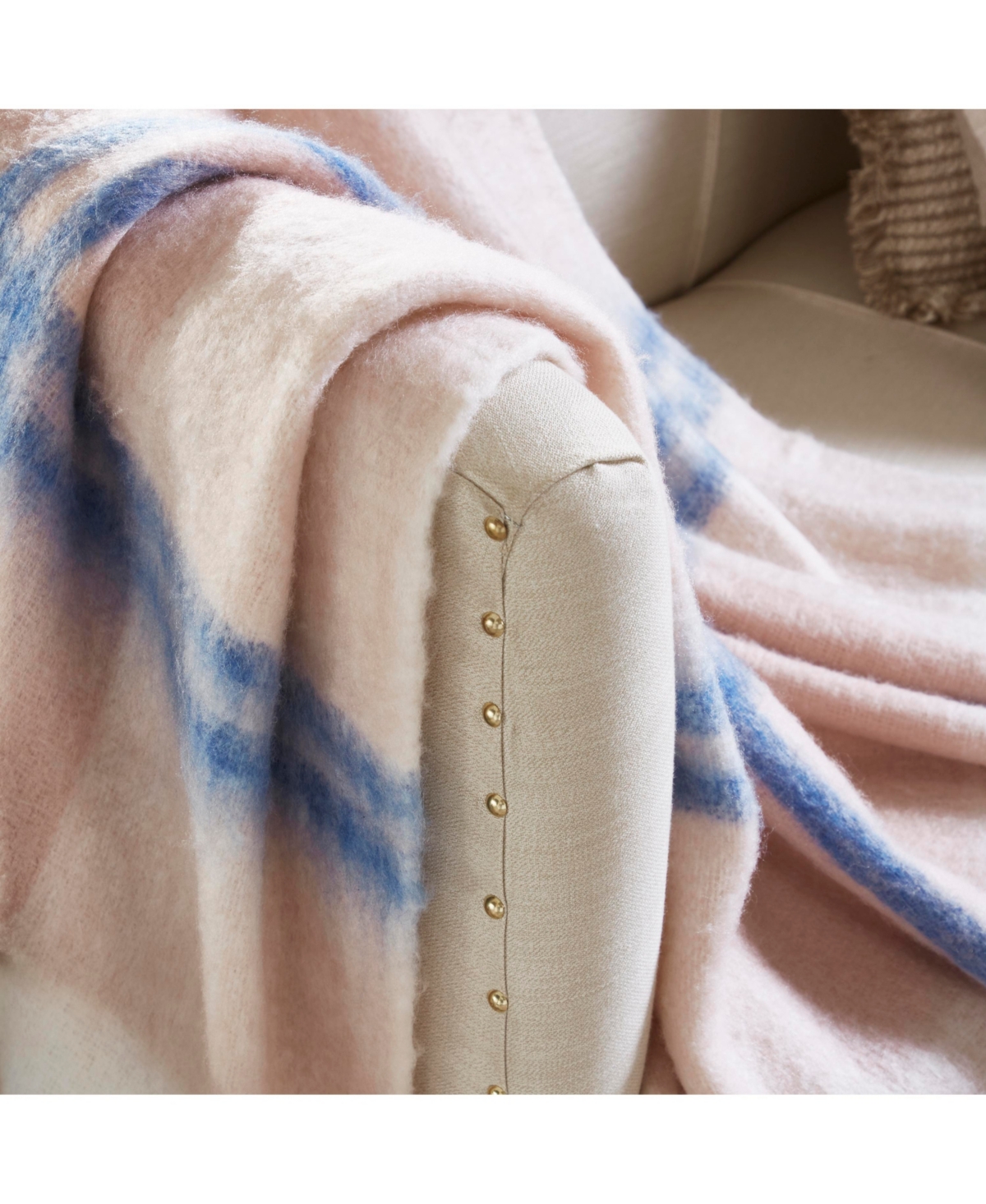 Ihi Home Faux Mohair Stripe Throw Blanket I 50