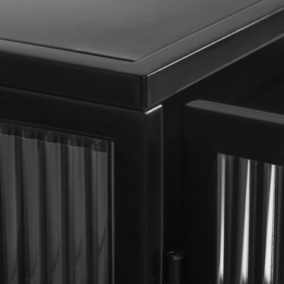 27.56" Glass Doors Modern Two-Door Wall Cabinet