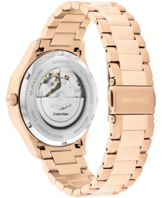 Men's Iconic Automatic Rose Gold-Tone Stainless Steel Bracelet Watch 40mm