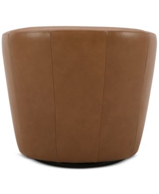 Hemky Leather Swivel Chair, Created for Macy's