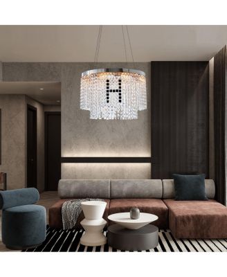 Modern Crystal Chandelier For Living-Room Round Cristal Lamp Luxury Home Decor Light Fixture