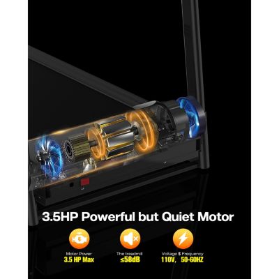 Streamdale Silent Treadmill with Space-Saving Design