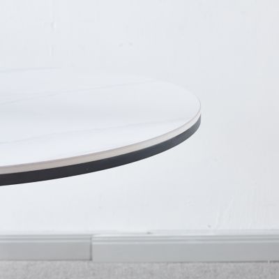 31.5" Tulip Dining Table MDF Top, Metal Legs