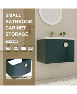 + 1 Pc. + Ceramic + Soft-Close Doors + Wall-Mounted Vanity