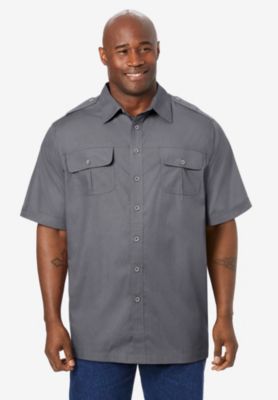 Big & Tall by KingSize Short-Sleeve Pilot Shirt